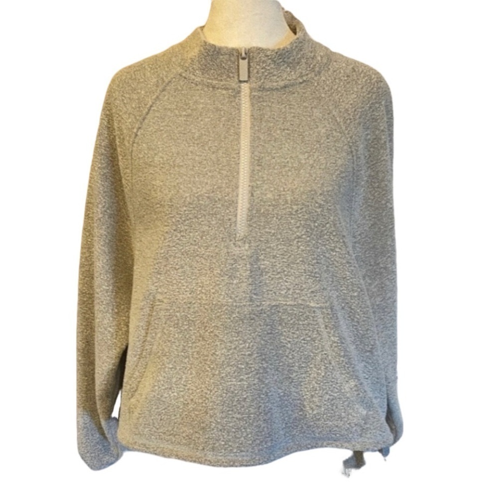 Old Navy Textured Cozy Gray Women's Pullover Crop Sweatshirt. Size M.